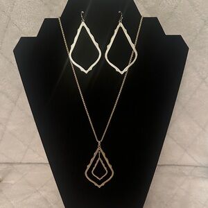 Kendra Scott Gold Tone Necklace and Earring Set